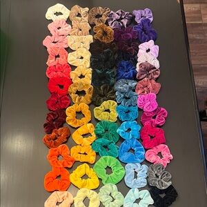 Colorful Velvet Scrunchies Set